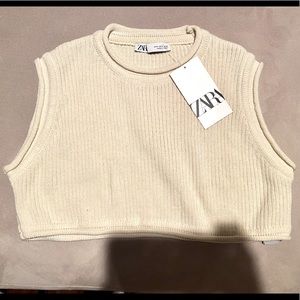 Zara cropped sweater vest